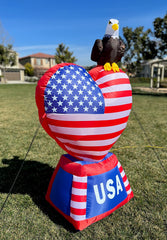 BZB Goods inflatable heart on a lawn in use attracting attention and festive ambiance
