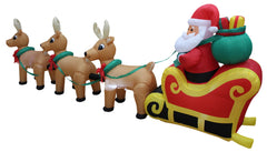 BZB Goods inflatable beside a lawn chair to show 12-foot scale and placement benefit