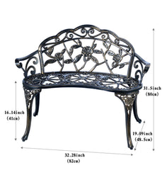 C/G patio casa close-up of rose-pattern back offering decorative charm
