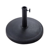 C-Hopetree black front view of umbrella base showing stable round silhouette and durability