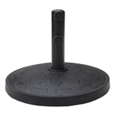 C-Hopetree front view of round umbrella base showing stable footprint and curb appeal