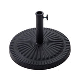 C-Hopetree front view of black umbrella base showing stable design and curb appeal