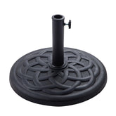 C-Hopetree front view of black umbrella base showing stability benefit