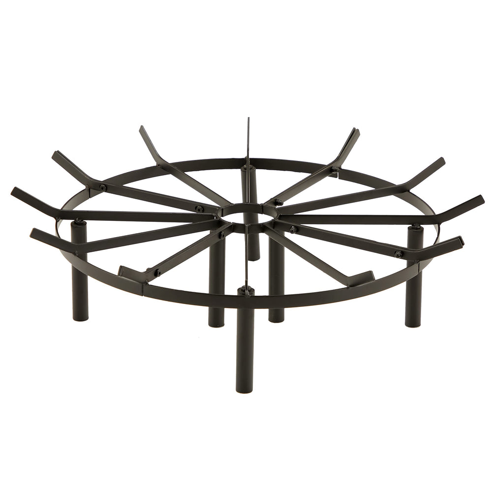 CADANI front view of 24 inch round grate showcasing sturdy iron construction and safety