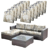 CALBODE front view of beige floral cushion covers showing full set benefit