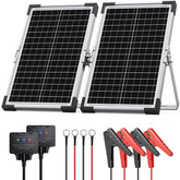 callsun front packaging showing dual 7.5W panels and benefit of easy installation