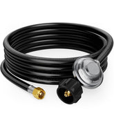 CALPOSE front view of assembled hose and regulator showing fit and finish