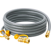 CALPOSE front view showing full 15ft hose and fittings, durable connection