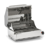 Camco Kuuma front view with lid closed showing portable latch and durable finish
