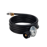 Camco regulator front assembly showing fittings and safety features for secure connection