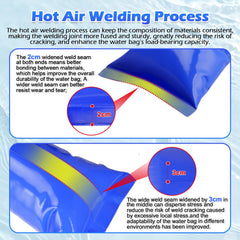 Camitlli filled tube positioned under a winter pool cover improving cover stability