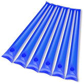 Camitlli front view of six blue heavy-duty water tubes showing durable pack and benefits