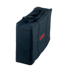 Camp Chef accessory bag front view showing beige exterior and durable build for organized storage