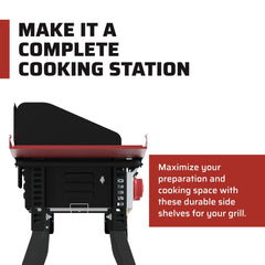 Camp Chef folded shelf profile illustrating compact storage benefit