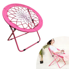 Camp Field pink chair front view showing compact portable seating benefit