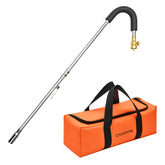 CAMPFIRE torch front view showing controls and ergonomic handle for easy operation