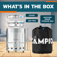 Campior closeup of double wall vents highlighting smokeless airflow benefit
