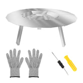 CAMUTKRY front view of deflector kit showing parts and easy assembly, improves warmth