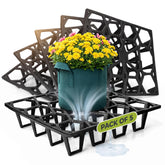 Cannrise front view showing five-pack modular risers and compact packaging for easy storage