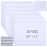 Capoda front view of 10-pack blank yard sign panels showing size and packaging benefit