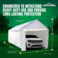 Caravan elastic ball strap detail securing sidewall for a snug fit