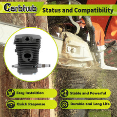 Carbhub cylinder close-up 38mm bore highlighting fit and restored compression