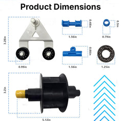 Carjo turbine bearings and bushings arranged to reduce friction and extend life