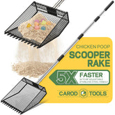 CAROD front view showing metal scoop head and durable construction for efficient cleanup