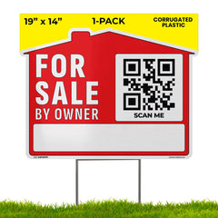 Caroom front view sign showing clear sale message and instant buyer access