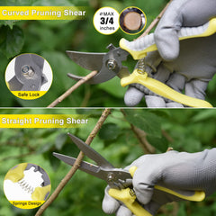 Carsolt pruning shears showing spring and safety lock for easier, safer cutting