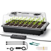 Carzos 40-cell tray front view showing organized seed layout and quick setup benefit