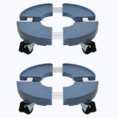 CASIMR front view showing two assembled rolling plant stands and stability