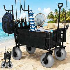 CAtArt front view of beach wagon showing cargo and structure for easy hauling