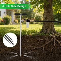 Caulimo T-handle and sharp tip for easier insertion into compact soil