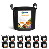Cavisoo front view of 24-pack 5-gallon grow bags showing durability benefit