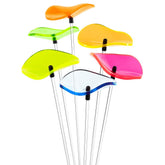 Cazador-del-sol front packaging showing six colorful wavy discs, great for gifting