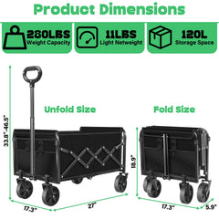 CDYJLDY wagon folded flat for compact storage and easy transport benefit