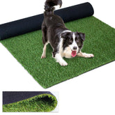 Cestavie front view of 3x5 ft turf rug showing realistic green lawn look and curb appeal