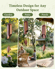 Cesun wind chimes installed on a porch creating calming outdoor ambiance and relaxation