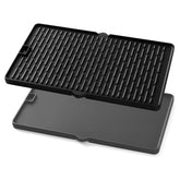 Charbrofire 7404 front view griddle showing full cooking surface and fit for Weber Summit