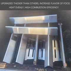 Charbrofire close-up of flavorizer bars showing heavy stainless texture benefit