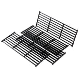 Charbrofire front view of four matte enamel cast iron grates showing durable construction and fit