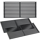 Charbrofire front view of replacement grates showing full cooking surface and fit