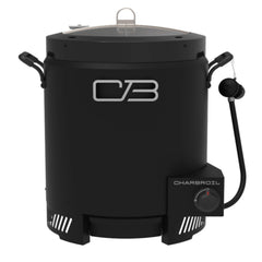 Charbroil Big Easy front view showing compact propane cooker and sturdy base