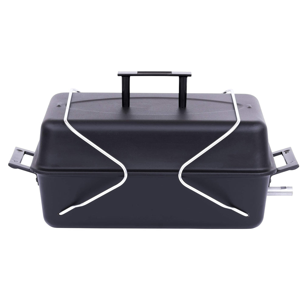 Charbroil front view showing compact grill and portable benefits
