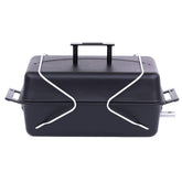 Charbroil front view showing compact grill and portable benefits
