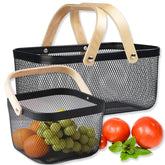 Cheardia front view of both baskets showing size difference and functional design