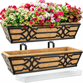cheehigo front view of 24-inch planter box showing vintage style and sturdy frame benefit