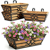 cheehigo front view of 16 inch window box planter showing clean black finish and shape