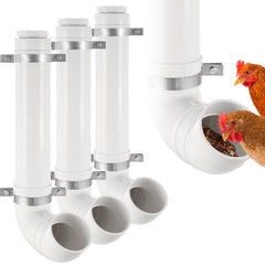 Chewoof front view showing three-pack feeder and clean feed access benefit